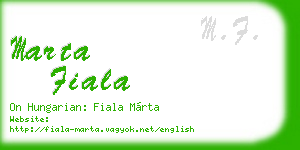 marta fiala business card